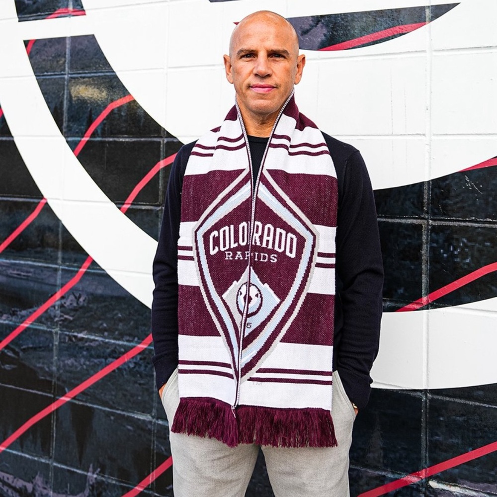 ADIDAS MLS COLORADO RAPIDS UNISEX COACH'S SCARF, ONE SIZE FITS ALL, MAROON